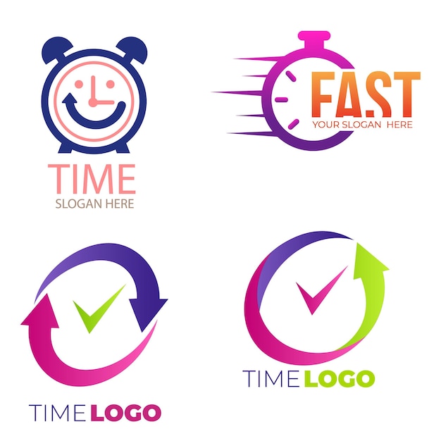 Concepto de tiempo de idea de logotipo abstracto vectorial o icono de negocio de reloj Plantilla de diseño de logotipo creativo