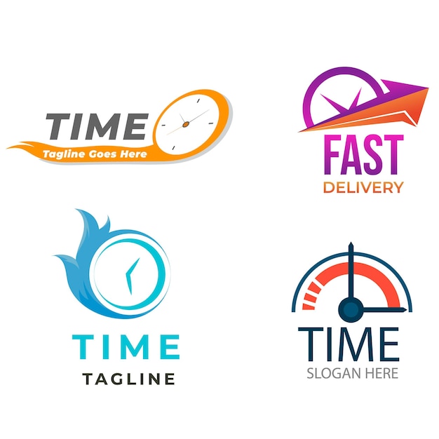 Concepto de tiempo de idea de logotipo abstracto vectorial o icono de negocio de reloj Plantilla de diseño de logotipo creativo