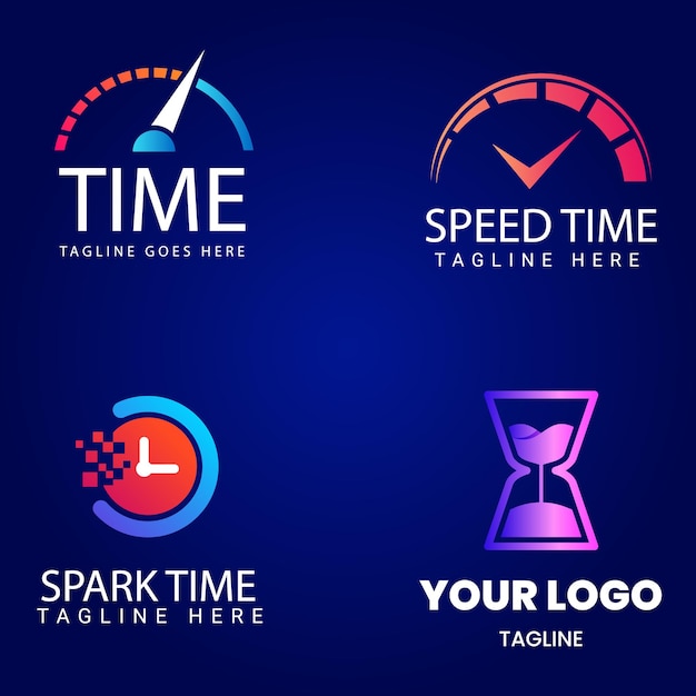 Concepto de tiempo de idea de logotipo abstracto vectorial o icono de negocio de reloj Plantilla de diseño de logotipo creativo