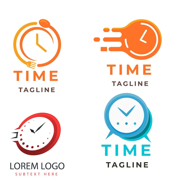 Concepto de tiempo de idea de logotipo abstracto vectorial o icono de negocio de reloj Plantilla de diseño de logotipo creativo