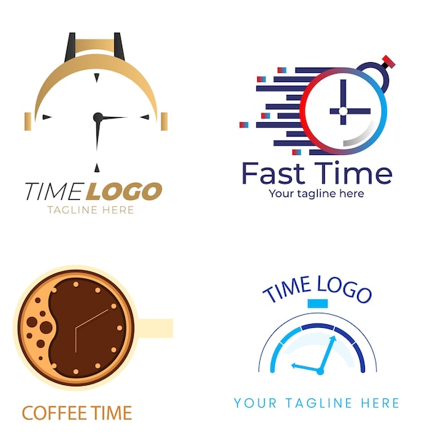 Concepto de tiempo de idea de logotipo abstracto vectorial o icono de negocio de reloj Plantilla de diseño de logotipo creativo