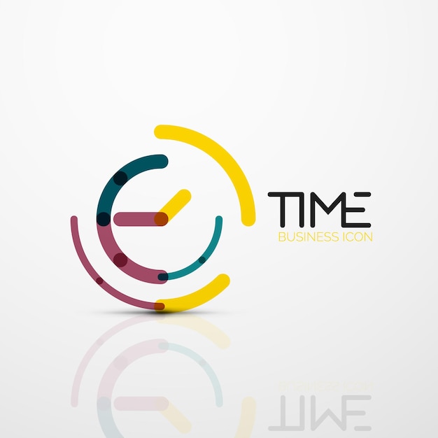 Concepto de tiempo de idea de logotipo abstracto vectorial o icono de negocio de reloj Plantilla de diseño de logotipo creativo