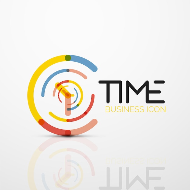 Concepto de tiempo de idea de logotipo abstracto vectorial o icono de negocio de reloj Plantilla de diseño de logotipo creativo