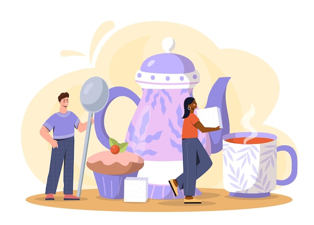 Concepto de tiempo de té