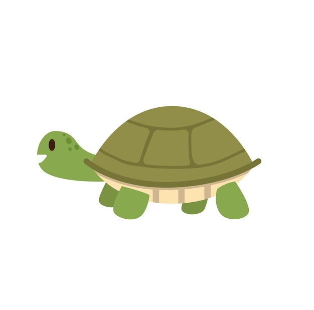 Concepto Tortuga de playa de Hawái La ilustración muestra una imagen plana y estilo caricatura de una tortuga