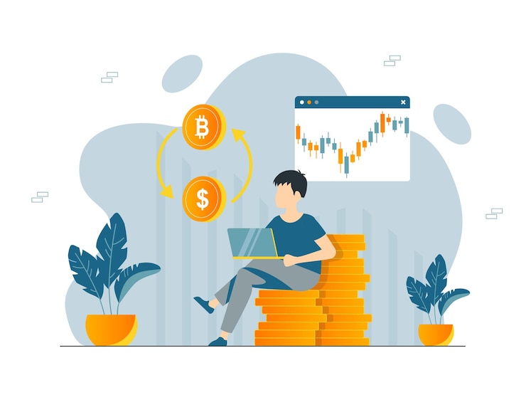 Concepto de trabajador obtener grandes monedas