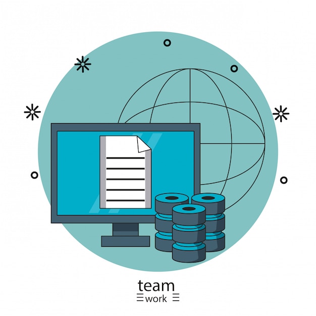 Concepto de trabajo en equipo empresarial