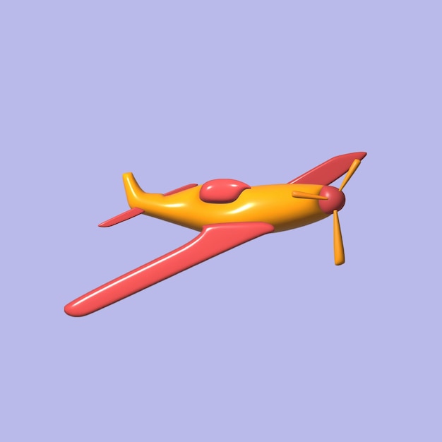 Vector concepto de transporte aéreo realista objeto 3d estilo de dibujos animados vector ilustración colorida