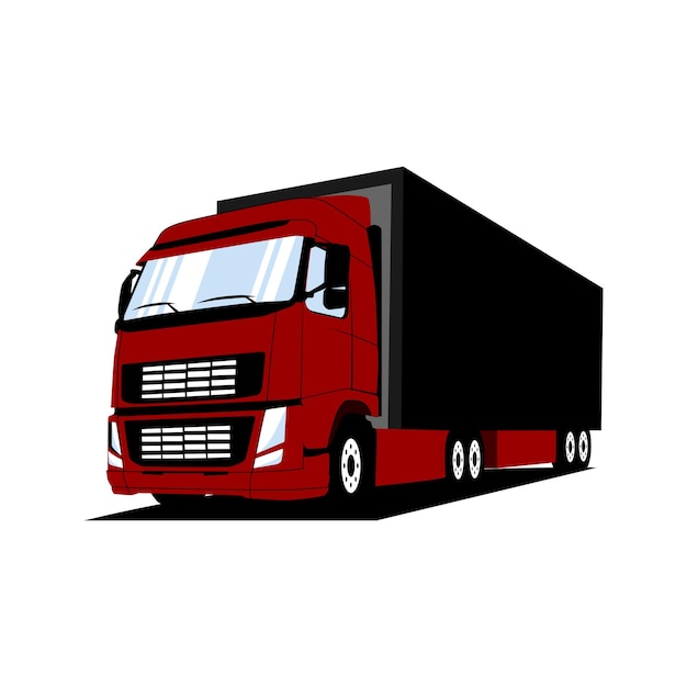 Concepto de transporte de camiones de carga