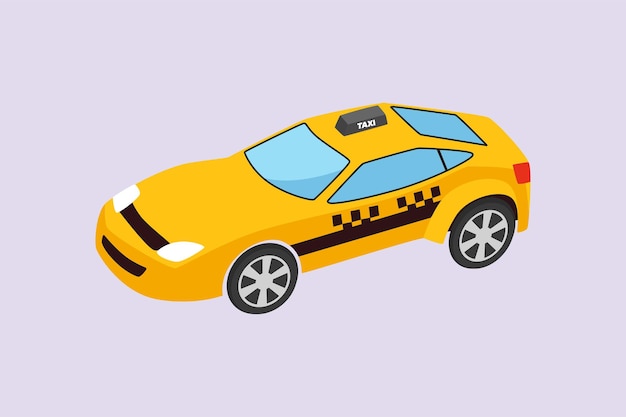 Concepto de transporte de servicio público Ilustración de vector plano coloreado aislado