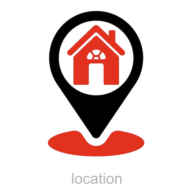 Concepto de ubicación e icono del mapa