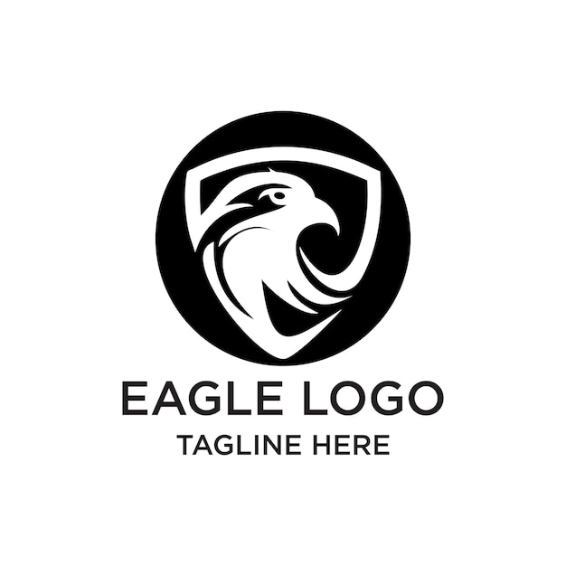 Concepto único de diseño de logotipo de águila Vector Premium