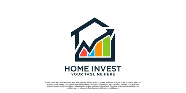 Concepto único de diseño de logotipo de inversión en el hogar Premium Vector Parte 2