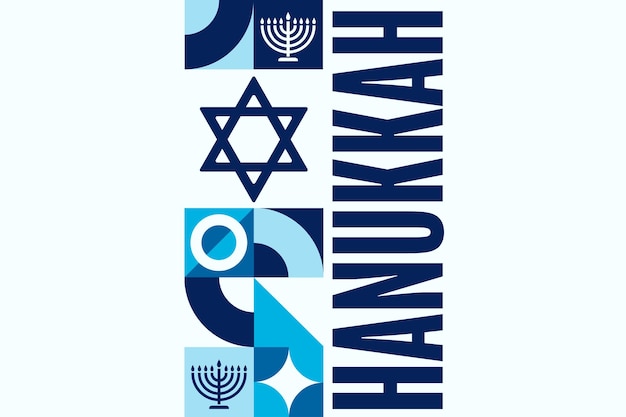 Concepto de vacaciones felices de Hanukkah plantilla para cartel de cartel de fondo con texto Ilustración vectorial EPS10