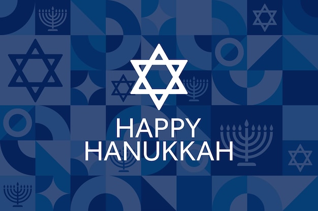 Concepto de vacaciones felices de Hanukkah plantilla para cartel de cartel de fondo con texto Ilustración vectorial EPS10