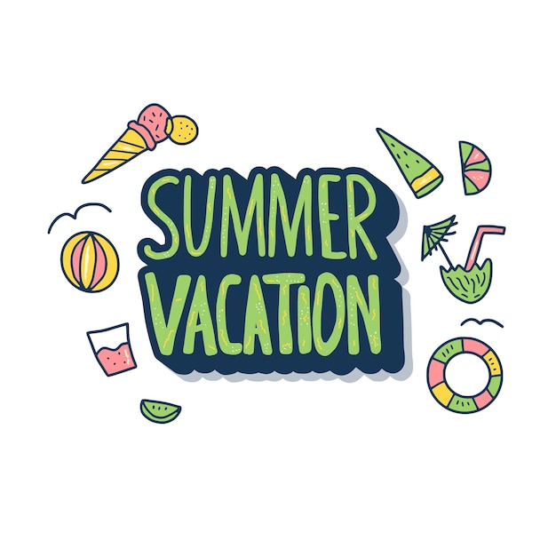 Vector concepto de vacaciones de verano ilustración vectorial