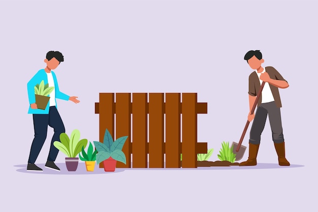Concepto de vecinos compartiendo cosas y ayudándose unos a otros Ilustración de vector plano coloreado aislado