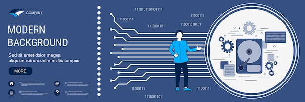 Vector concepto de vector de almacenamiento de datos