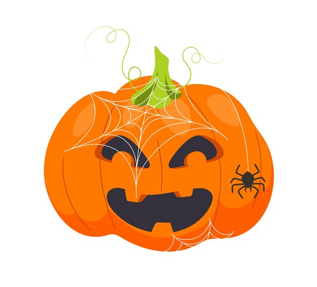 El concepto de vector de calabaza de Halloween