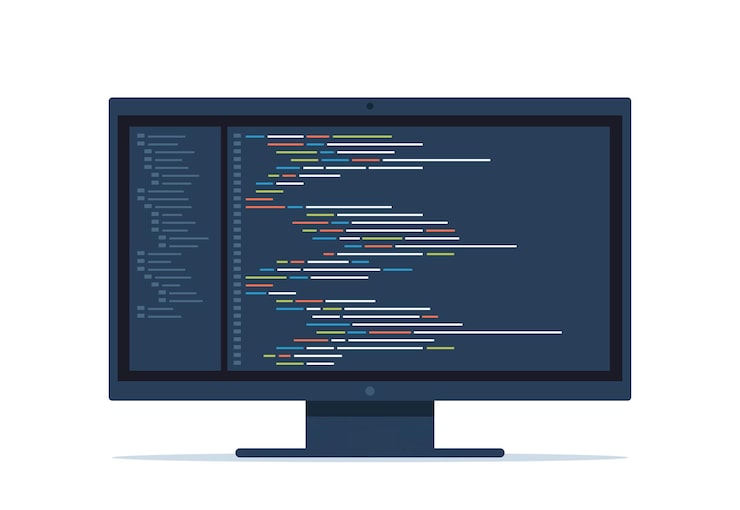 Vector concepto de vector de codificación de software de computadora programación de codificación script java código de programa digital