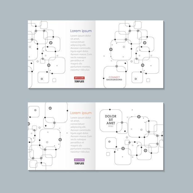 Concepto de vector conectar fondo cuadrado