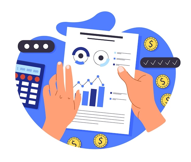 Concepto de vector de datos financieros