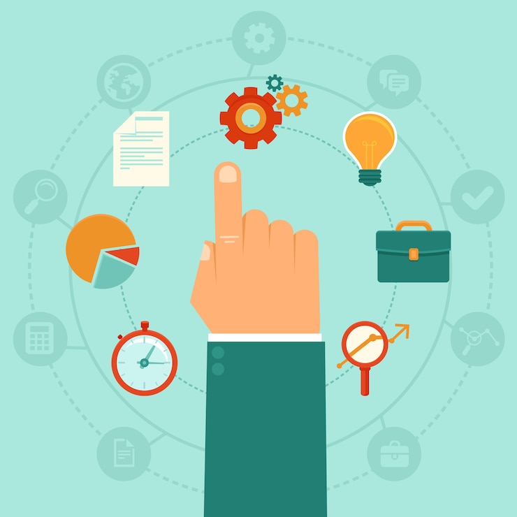 Vector concepto de vector - gestión empresarial