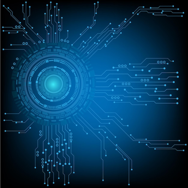 Concepto de vector de holograma ai hud circular para pantalla de negocio de fondo de elemento de tecnología futura