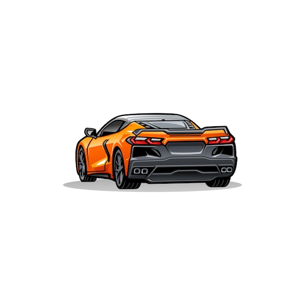 Concepto de vector de ilustración automotriz de logo de coche
