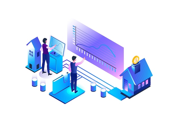 Concepto de Vector isométrico de negocios