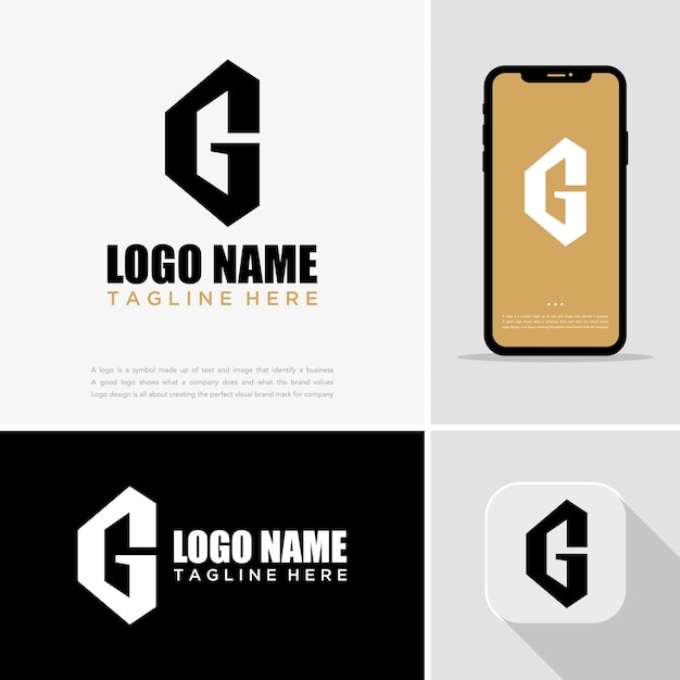 concepto de vector de logotipo de letra G simple