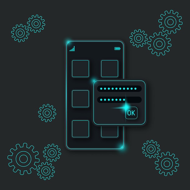 Concepto de vector de protección de teléfono móvil