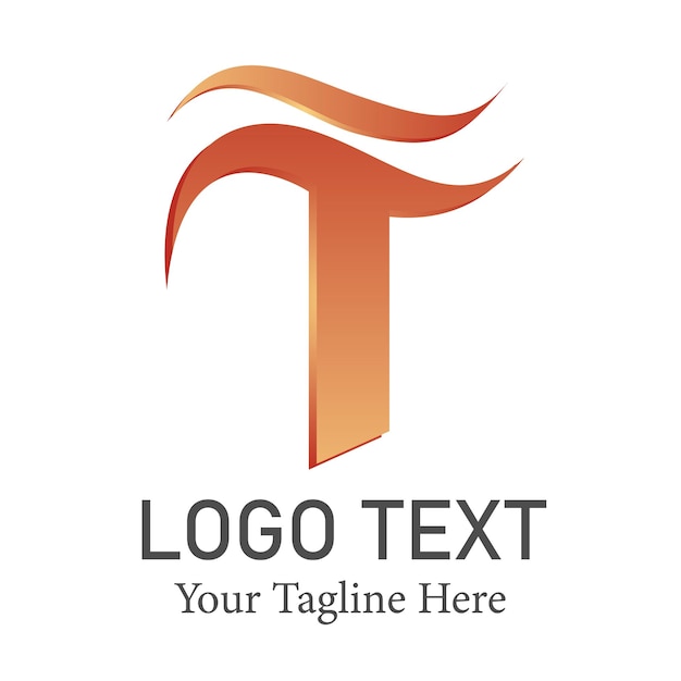 Concepto vectorial de diseño de logotipo de fuente 3D T