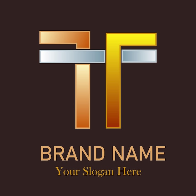 Concepto vectorial de diseño de logotipo de fuente T moderna y de lujo