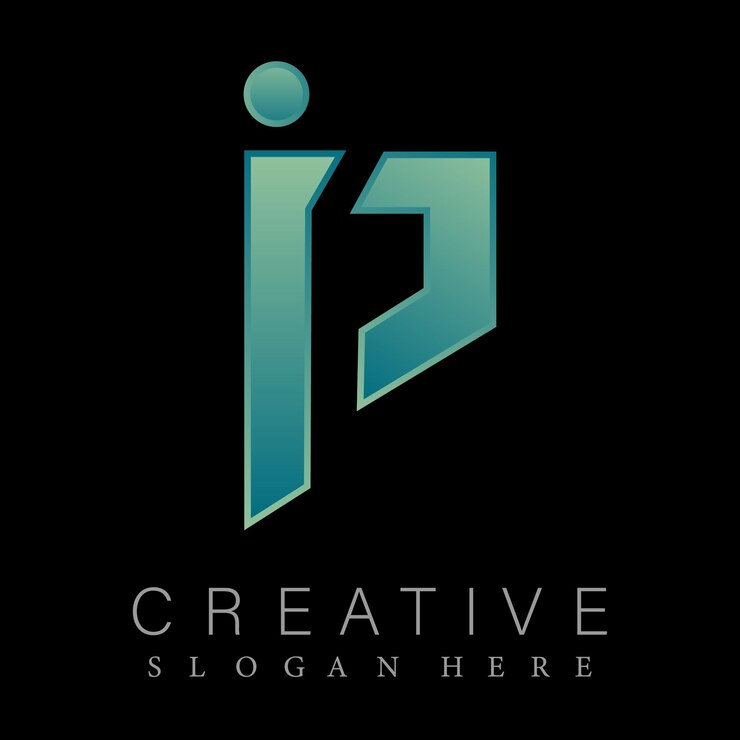 Vector concepto vectorial de diseño de logotipo ip moderno y creativo