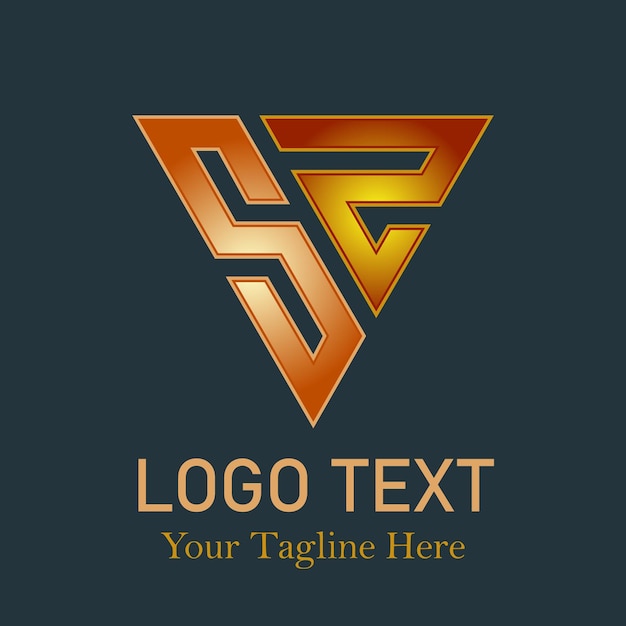 Concepto vectorial de diseño del logotipo de la marca ZS de lujo