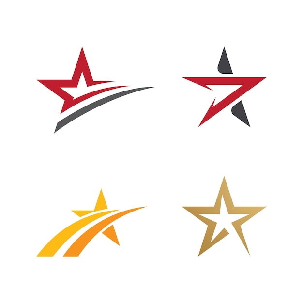 El concepto vectorial del diseño del logotipo de Modern Stars