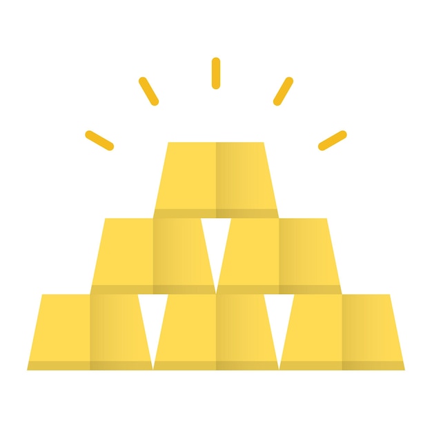 concepto vectorial de lingotes de oro