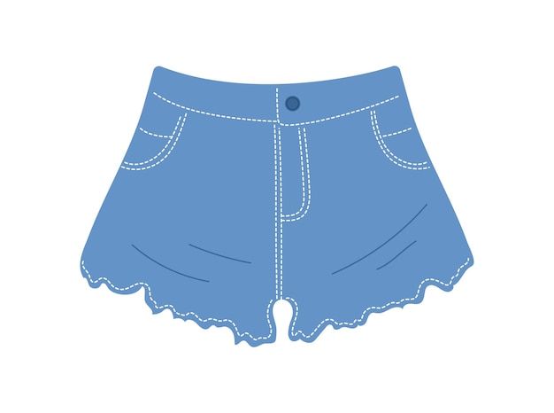 Concepto vectorial de pantalones cortos de denim