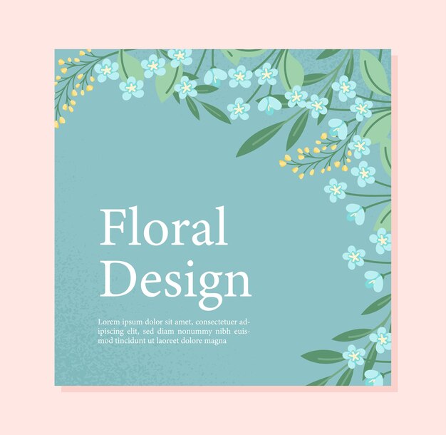 Concepto vectorial de plantillas de diseño floral