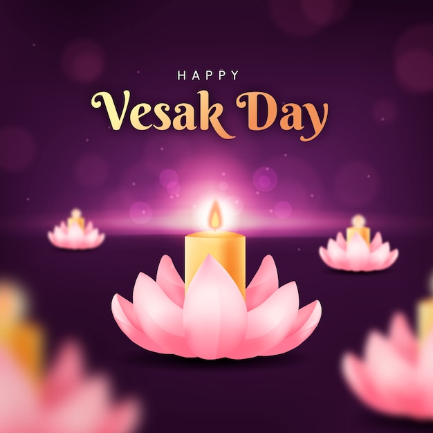 Vector concepto vesak realista