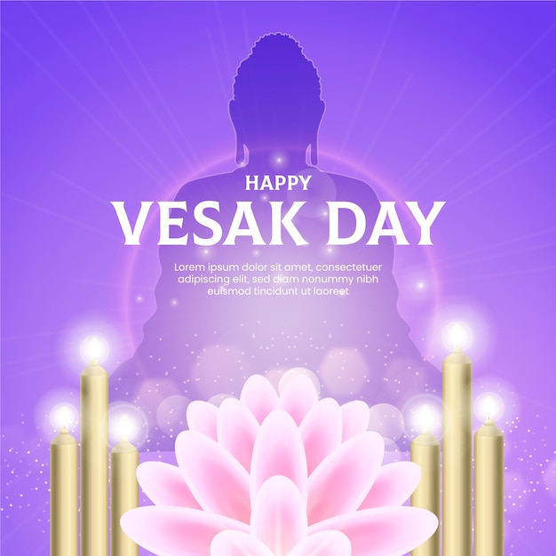 Vector concepto vesak realista