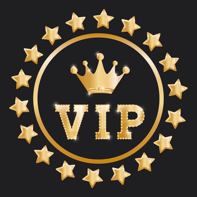 Vector concepto vip con diseño de icono