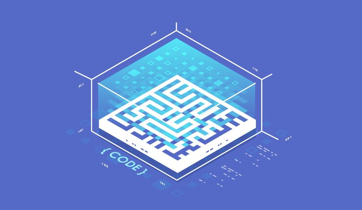 Vector concepto de visualización de datos. concepto de procesamiento de flujo de datos grandes, base de datos en la nube, ilustración vectorial isométrica.