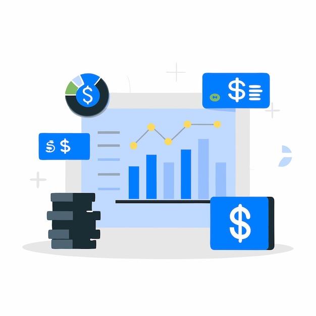 El concepto de visualización de datos financieros para una comprensión más fácil