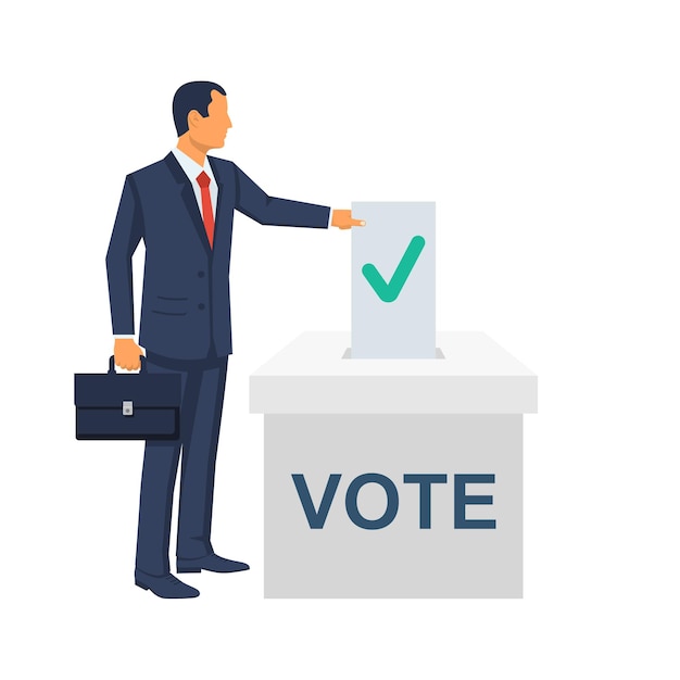 Concepto de votación Estilo de diseño plano de ilustración vectorial