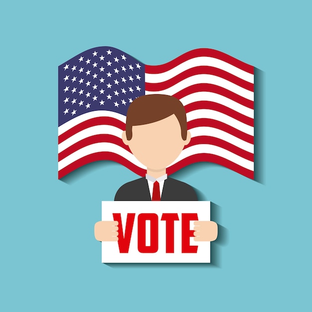 Concepto de votación presidencial de los Estados Unidos