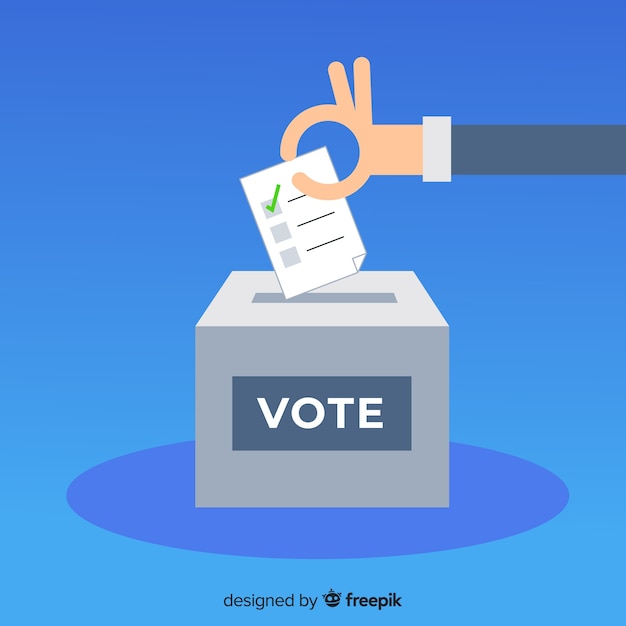 Vector concepto de votar y elección