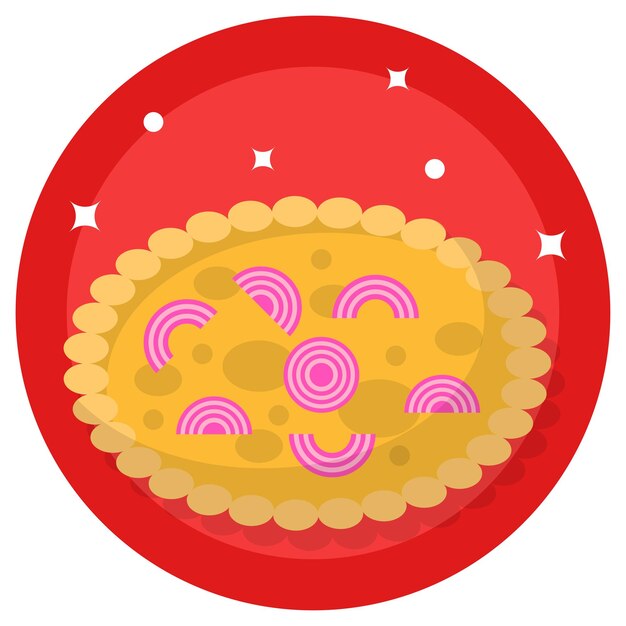 El concepto de Zwiebelkuchen Flammekueche el diseño del icono vectorial del pastel de cebolla símbolo de la cocina alemana Alemania