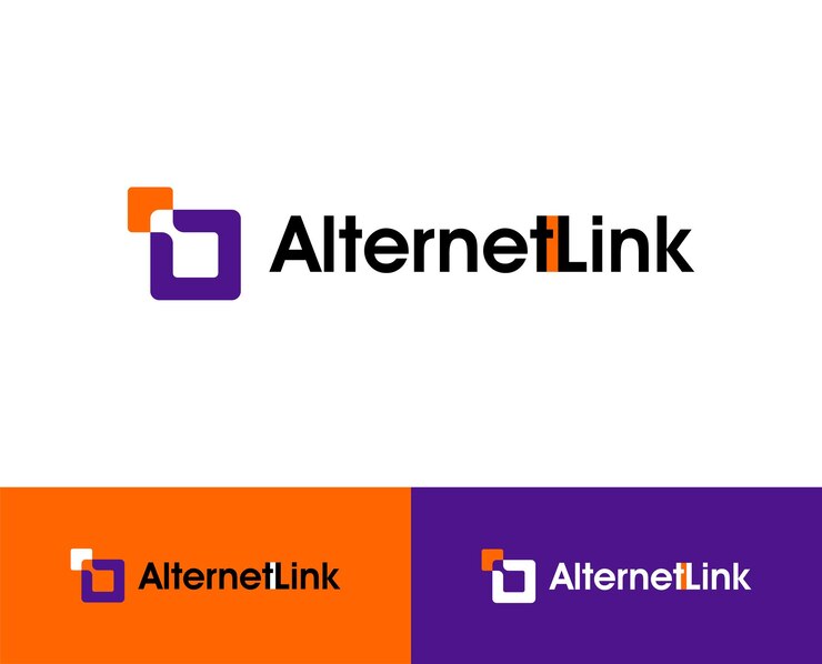 Vector conceptos creativos de linkup para un logotipo dinámico